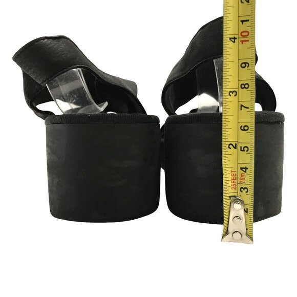 Fly London Black Platform Heeled Sandals Womens Size 7.5-8 / 38 - Picture 8 of 11